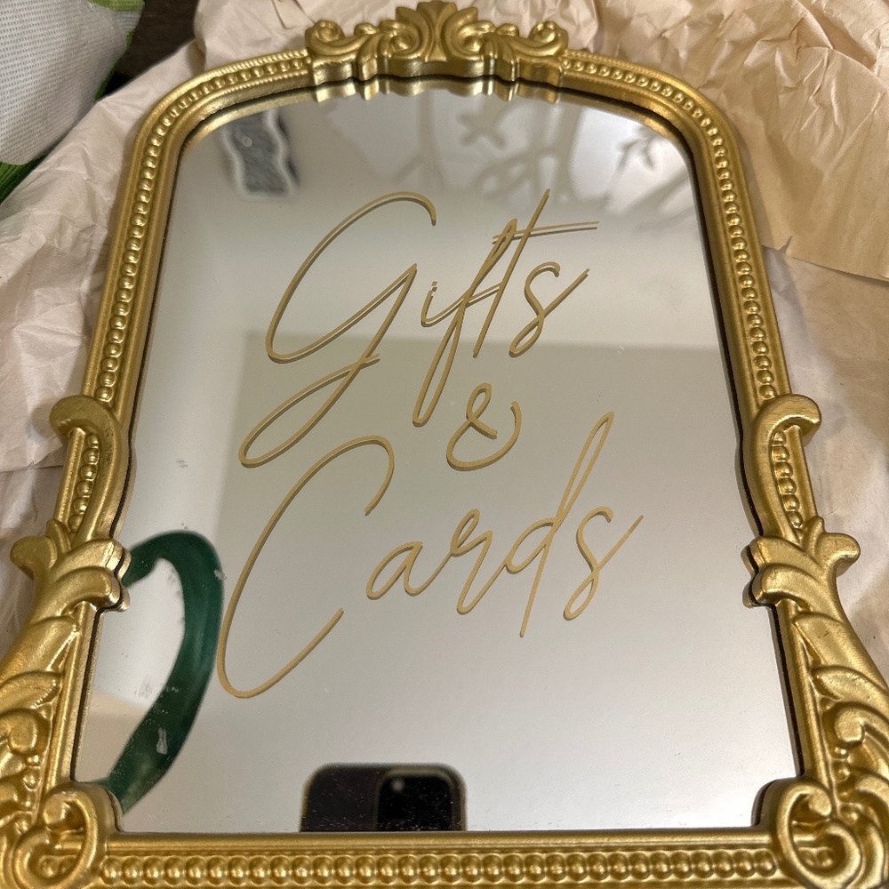 Wedding sign mirror